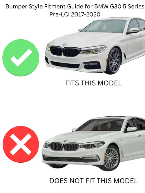 BMW G30 5 Series Front Bumper Lip Splitter - Gloss Black B-Grade (2017-2020)