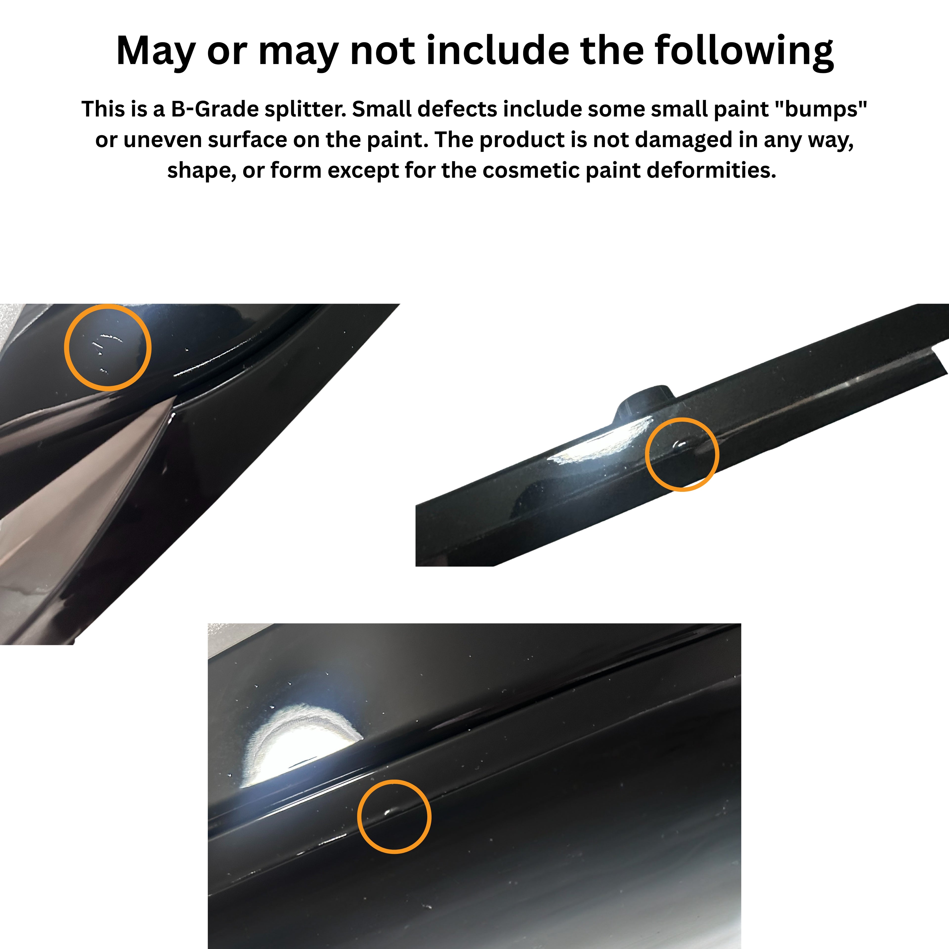 BMW G30 5 Series Front Bumper Lip Splitter - Gloss Black B-Grade (2017-2020)