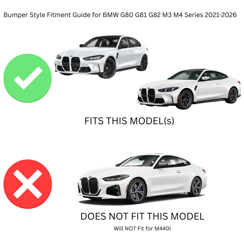 G80 G82 G83 M3 M4 Front M Bumper Lip Splitter Spoiler Gloss Black Compatible for 2021-2026 BMW M3 M4 Series – High-Performance Aerodynamic Design, Durable Construction